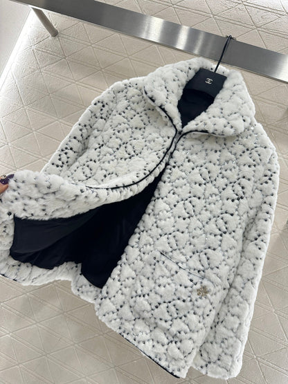 Short fur-lined jacket with lapel (skiing style🎿)