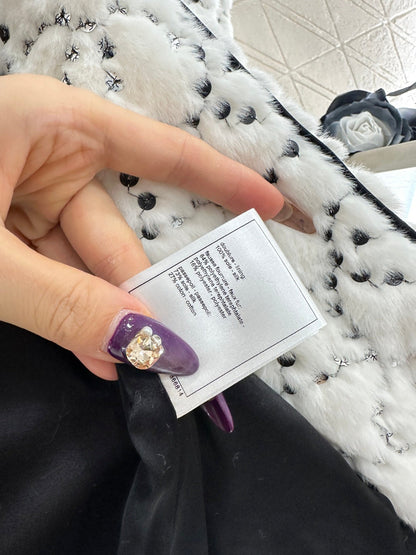 Short fur-lined jacket with lapel (skiing style🎿)