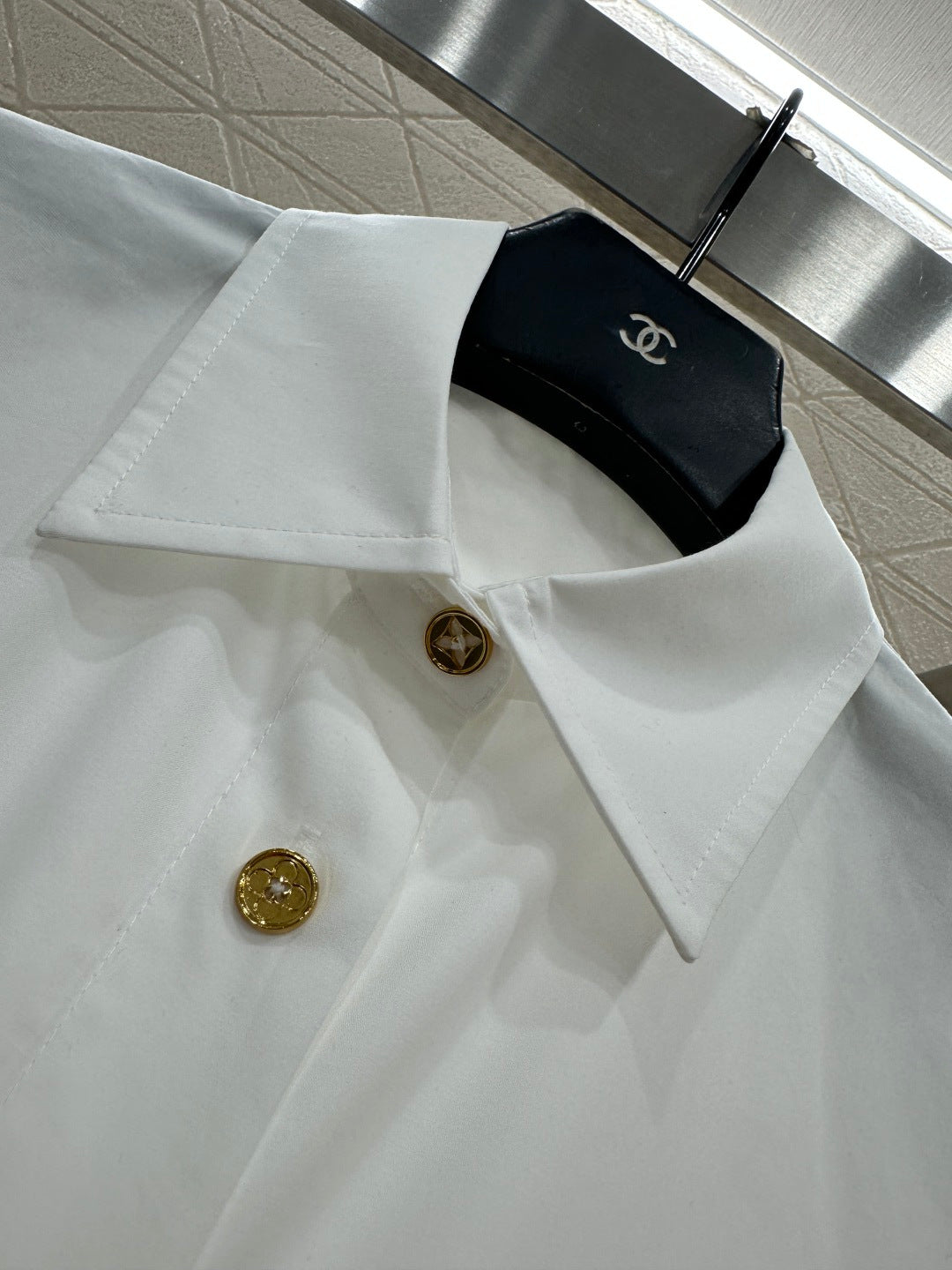 Collared button-down shirt