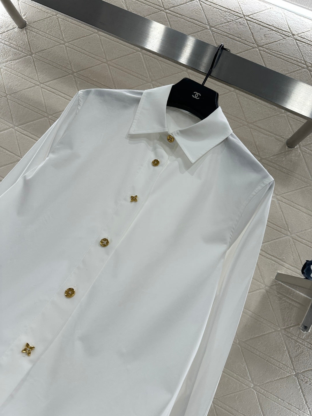 Collared button-down shirt