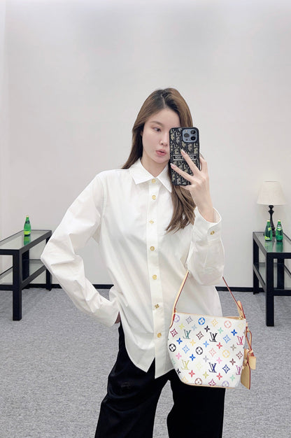 Collared button-down shirt