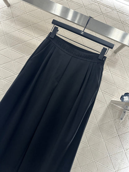 Letter-print webbing suit trousers