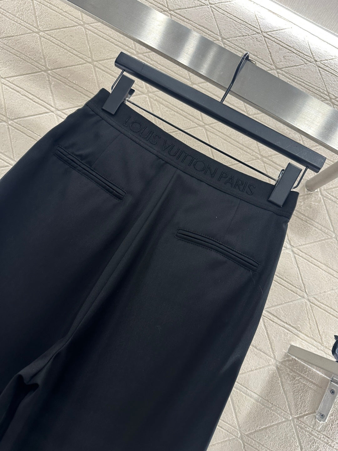 Letter-print webbing suit trousers