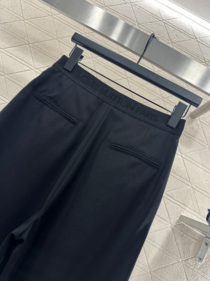 Letter-print webbing suit trousers