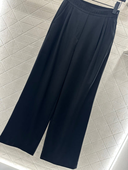 Letter-print webbing suit trousers