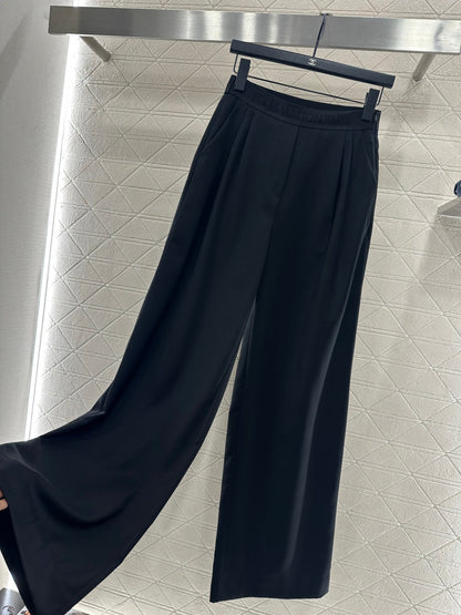 Letter-print webbing suit trousers