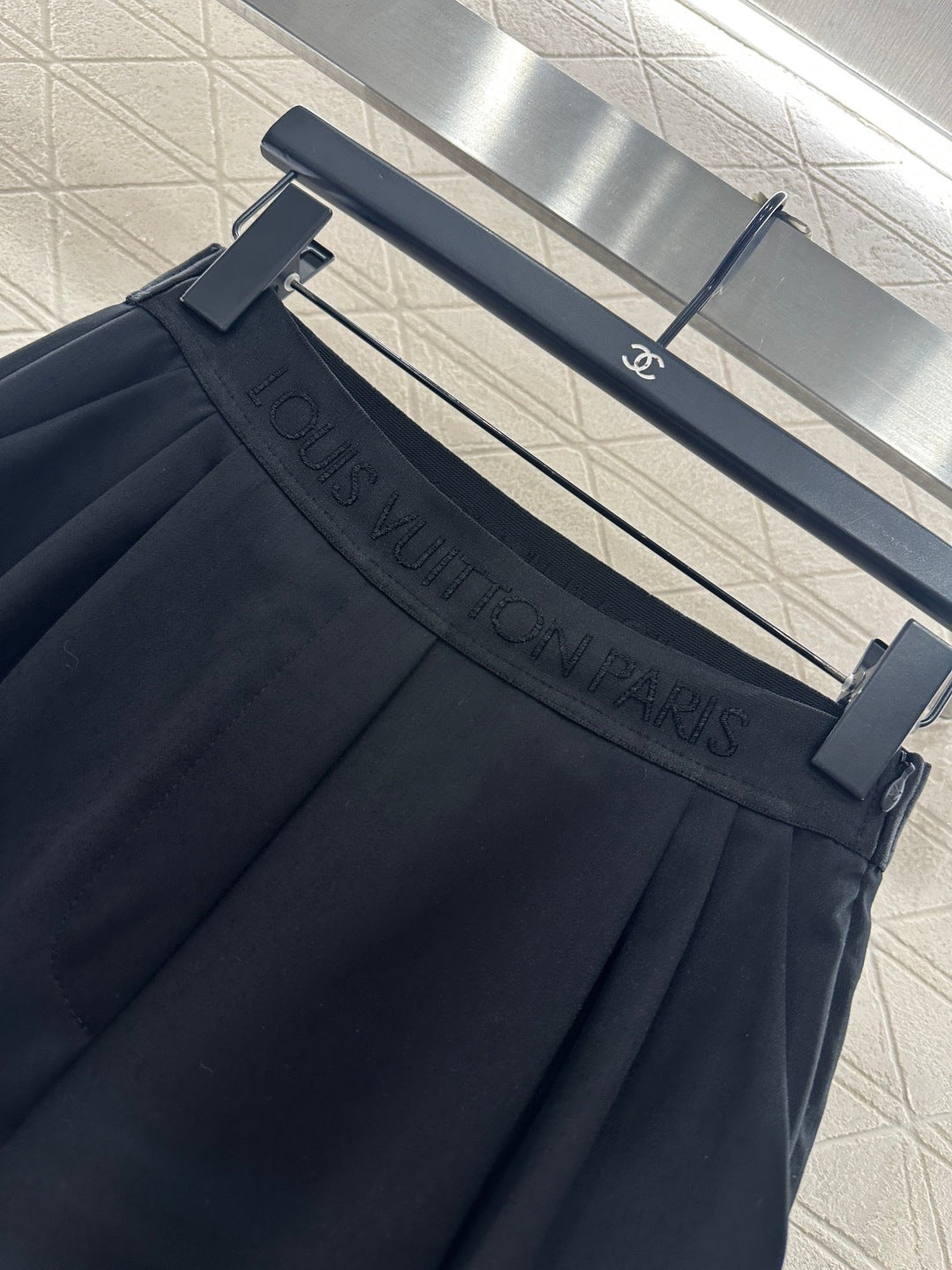 Letter-print webbing suit trousers