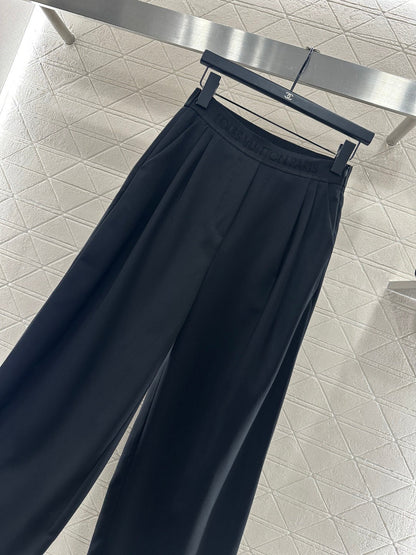 Letter-print webbing suit trousers