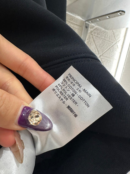 Hooded drawstring cropped sweatshirt