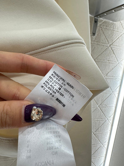 Hooded drawstring cropped sweatshirt