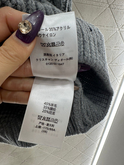 Crochet tie-up pullover sweater