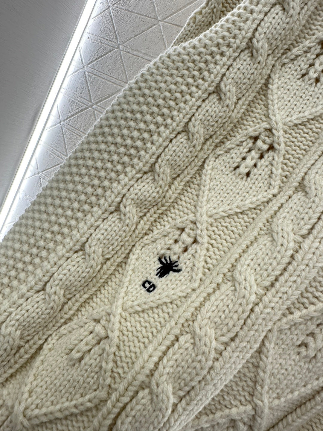 Crochet tie-up pullover sweater