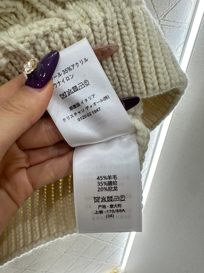 Crochet tie-up pullover sweater