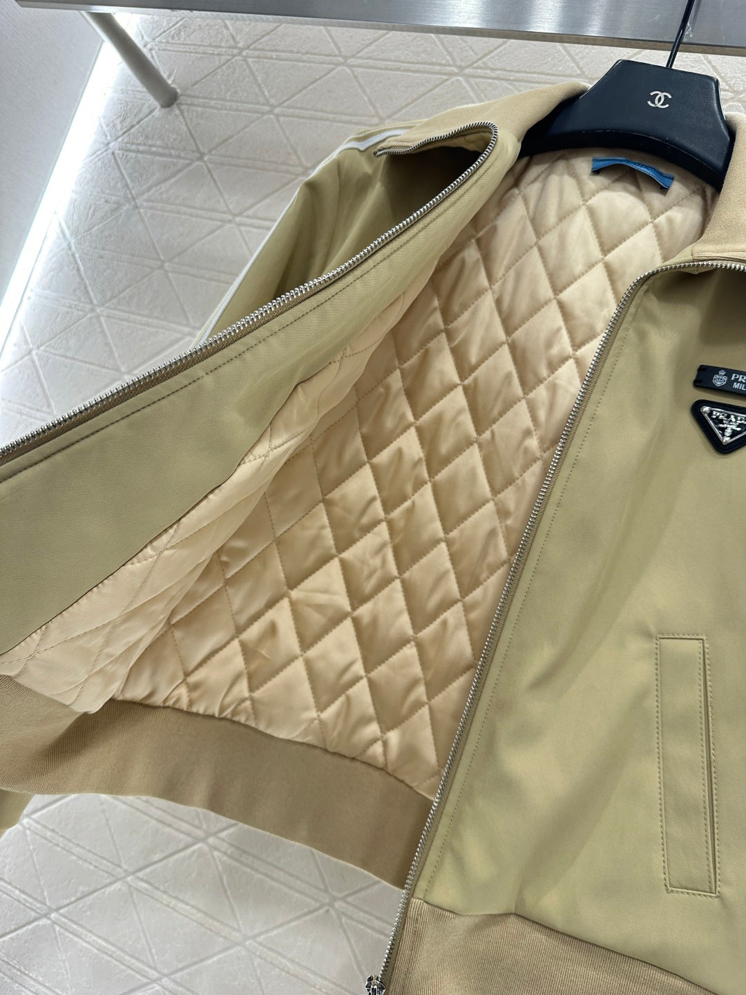 cotton-padded jacket and skirt set