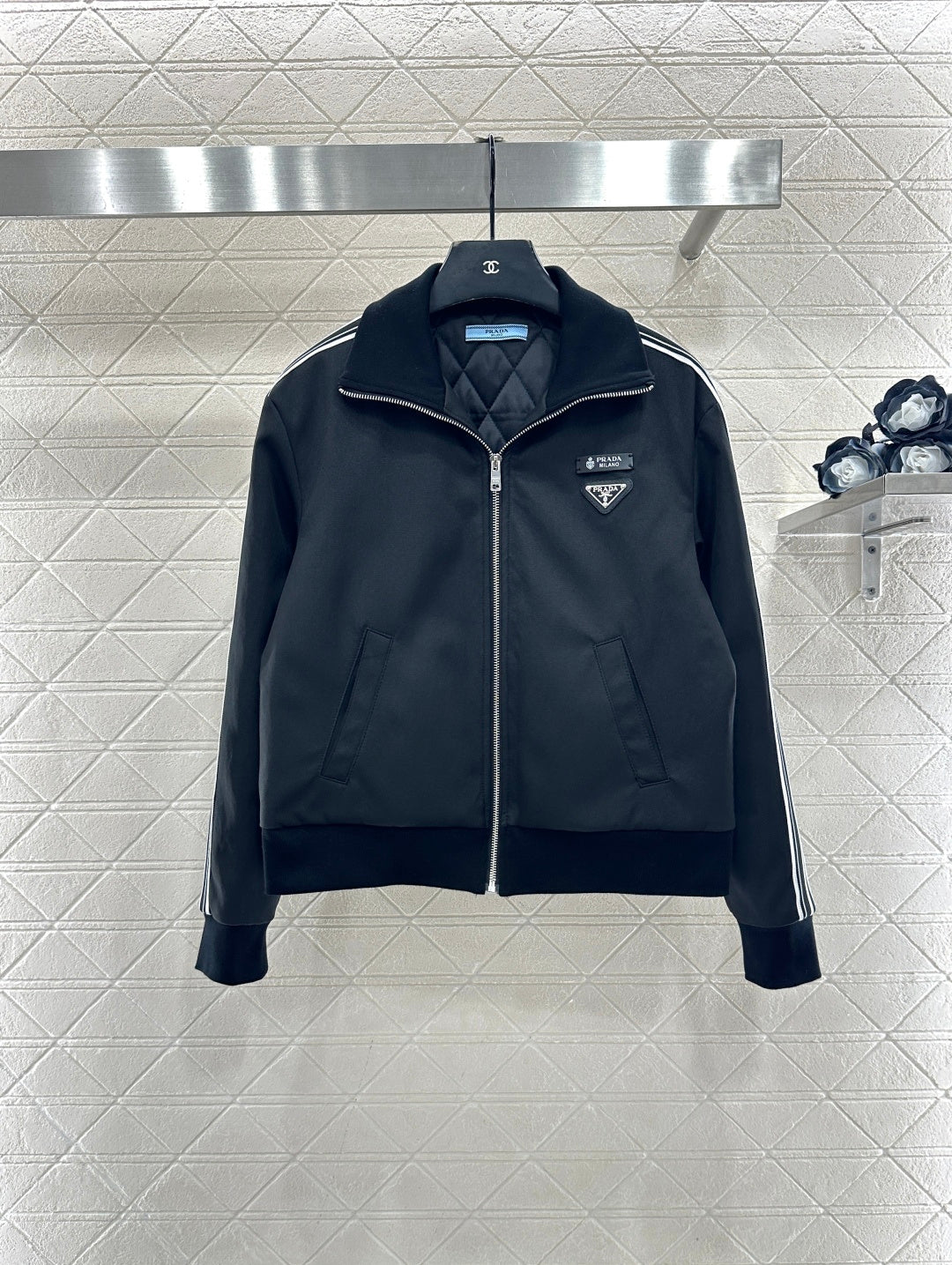 cotton-padded jacket and skirt set