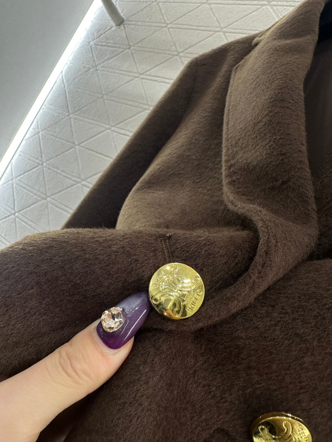 Lapel oversized wool suit jacket