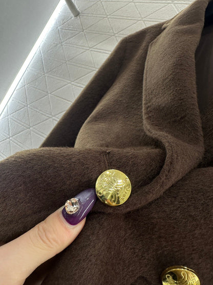 Lapel oversized wool suit jacket