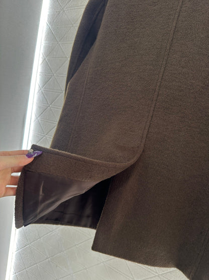 Lapel oversized wool suit jacket