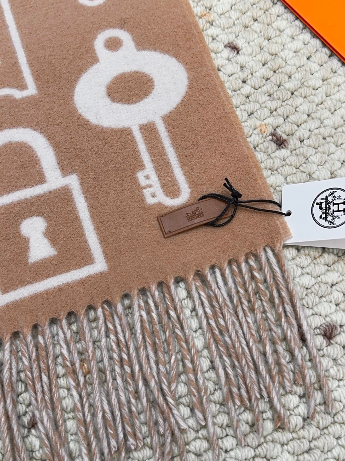 He 25 Key cashmere scarf（BWORN/GREEN/NAVY/GRAY）