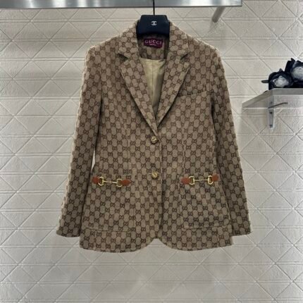 25fw Flip collar jacquard suit jacket