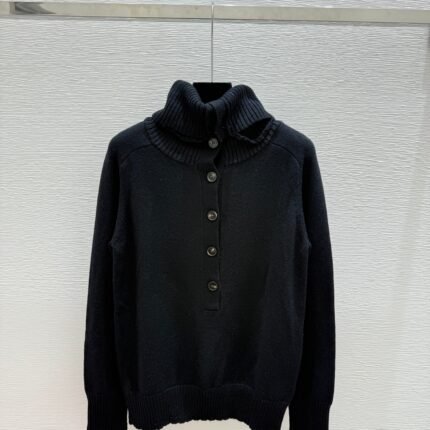 25fw Knitted long sleeved collar