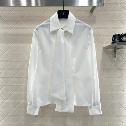 25fw Ribbon tied shirt