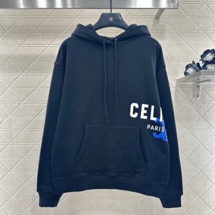 Printed Logo Drawstring Hooded Sweatshirt
