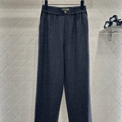 Wool Straight Leg Trousers