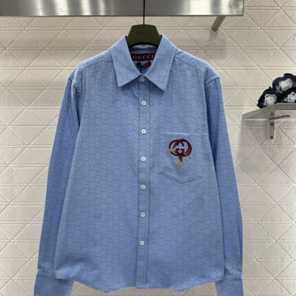 Jacquard Embroidered Pocket Shirt