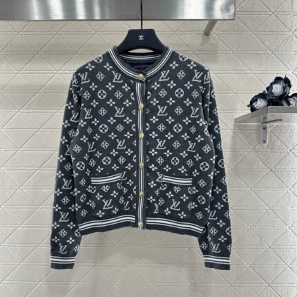 25fw Jacquard knitted cardigan