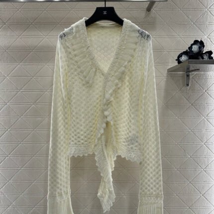 25fw Detachable lace knit top